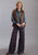 Stetson Womens Chevron Print Brown Rayon/Spandex Trousers