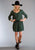 Stetson Womens Open V-Neck Olive 100% Rayon Romper