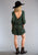 Stetson Womens Open V-Neck Olive 100% Rayon Romper