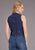 Stetson Womens Stretch Denim Dark Wash Cotton Blend Cotton Vest
