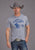 Stetson Mens Pioneer Round Up Grey Cotton Blend S/S T-Shirt