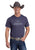 Stetson Unisex Longhorn Screenprint Navy 100% Cotton S/S T-Shirt
