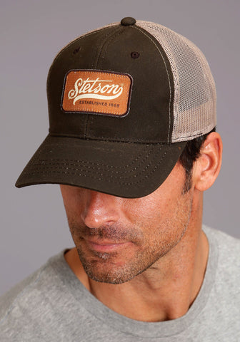 Stetson Unisex The Legend Continues Dark Brown 100% Cotton Mesh Baseball Cap Hat
