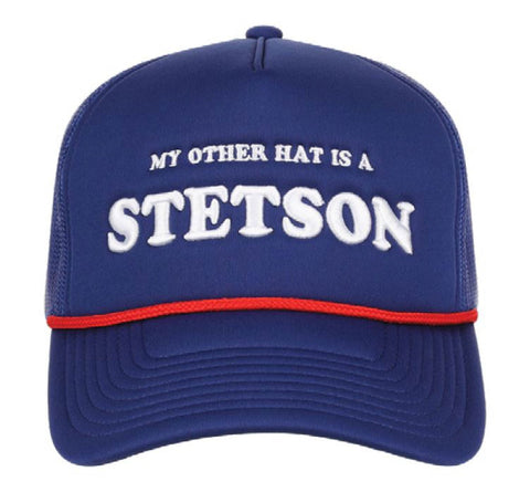 Stetson Unisex My Other Hat Is A Blue/Red Cotton Blend Baseball Cap Hat