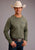 Stetson Mens Green 100% Cotton Property Of L/S T-Shirt