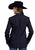 Stetson Womens Notch Collar Blue Cotton Blend Blazer