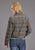 Stetson Womens Plaid Blanket Collared Grey/Khaki Poly/Wool Jacket