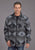 Stetson Mens Aztec Flannel Shirt Black/Gray Poly/Wool Wool Jacket
