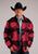 Stetson Mens Buffalo Plaid Red/Black Wool Blend Coat