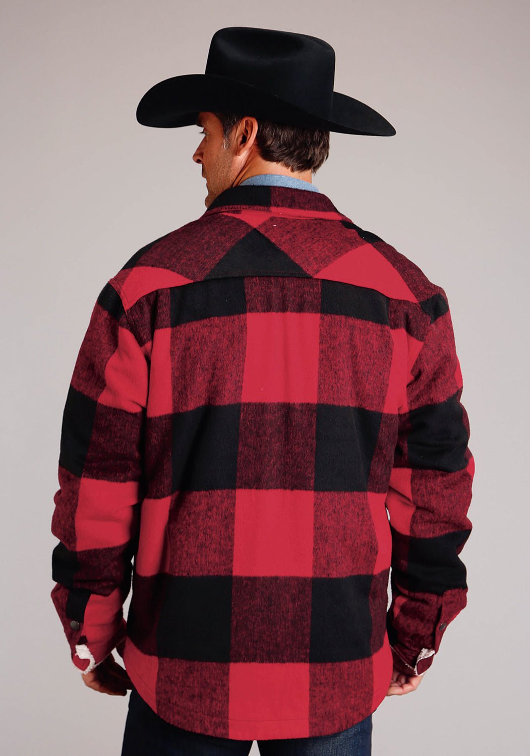 Stetson Western Jacket Mens Buffalo Plaid Red 11 097 0119 6056 Re