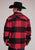 Stetson Mens Buffalo Plaid Red/Black Wool Blend Coat