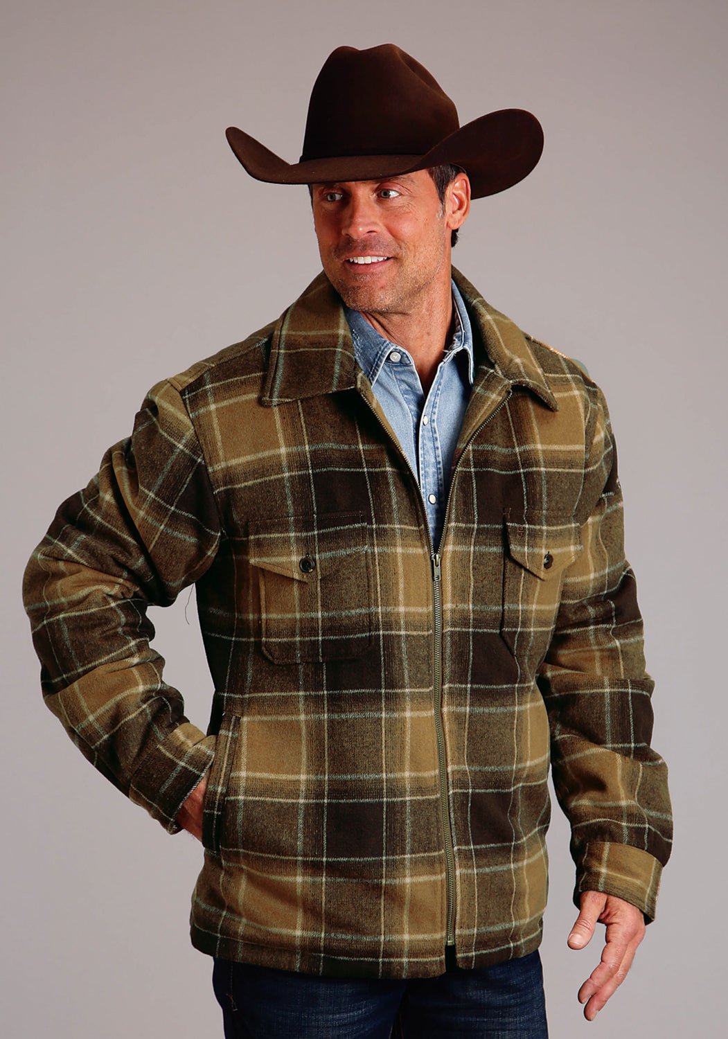 HiFacon Heren Cowboy zwart katoen/Suede lichtgewicht leren jas, Multi - Katoen, M HiFacon Heren Cowboy zwart katoen/Suede lichtgewicht leren jas, Multi - Katoen, M