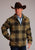 Stetson Mens Rugged Plaid Brown Poly/Wool Wool Jacket