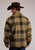 Stetson Mens Rugged Plaid Brown Poly/Wool Wool Jacket