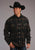 Stetson Mens Western Plaid Brown/Black Wool Blend Wool Jacket
