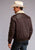 Stetson Mens Dark Brown Leather Canvas Bomber Jacket