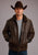 Stetson Mens Brown Leather Smooth Sherpa Jacket