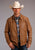 Stetson Mens Zip Front Lightweight Caramel Leather Leather Jacket