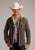 Stetson Mens Knit Hoodie Brown Suede Leather Jacket