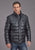 Stetson Mens Quilted Smooth Black Leather Insulated Jacket