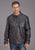 Stetson Mens Smooth Cafe Racer Brown Leather Leather Jacket