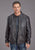 Stetson Mens Smooth Cafe Racer Brown Leather Leather Jacket
