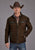 Stetson Mens Smoother Moto Burnt Brown Leather Leather Jacket