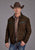 Stetson Mens Smoother Moto Burnt Brown Leather Leather Jacket