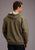 Stetson Mens Olive Green Cotton Blend Eagle Hoodie