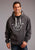 Stetson Mens Grey Cotton Blend Indian Head Hoodie