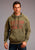 Stetson Mens Vintage Olive 100% Cotton USA Hoodie