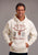 Stetson Mens Long Horn Rodeo Days White Cotton Blend Hoodie