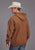 Stetson Mens Horserider and Star Earth Orange Cotton Blend Hoodie