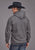 Stetson Mens Bronc Rider Charcoal Cotton Blend Hoodie