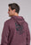 Stetson Mens Tri-Blend Shield Maroon Cotton Blend Hoodie