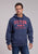 Stetson Mens Philadelphia Navy Poly/Cotton Hoodie