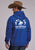 Stetson Mens Full Back Bronc Rider Royal Blue Cotton Blend Hoodie