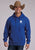 Stetson Mens Full Back Bronc Rider Royal Blue Cotton Blend Hoodie