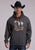 Stetson Mens Man On Horse Grey Cotton Blend Hoodie