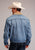 Stetson Mens Faux Sherpa Blue 100% Cotton Denim Jacket