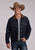 Stetson Mens Suede Collar Blue 100% Cotton Denim Jacket