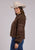 Stetson Womens Fuzzy Teddy Bear Brown 100% Polyester Fleece Jacket