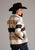 Stetson Womens Earthtone Plaid Brown Wool Blend Wool Jacket