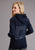 Stetson Womens Hankerchief Print Navy Cotton Blend Hoodie