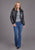 Stetson Womens Smooth Bomber Black Leather Leather Jacket