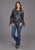 Stetson Womens Smooth Moto Style Black Leather Leather Jacket