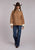 Stetson Womens Barn Coat Beige Shearling Leather Jacket