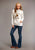 Stetson Womens Round Up White Cotton Blend Hoodie