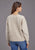 Stetson Womens Midi Length Beige Cotton Blend Pullover Sweater