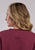 Stetson Womens Mid Length Crew Maroon Cotton Blend Sweatshirt